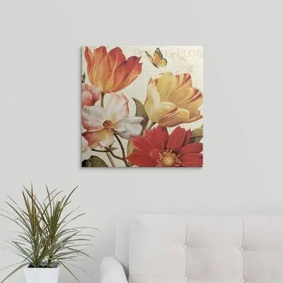 Musso Posie Florale III& by Lisa Audit Painting Print Ophelia & Co. Size: 20x22 H x 20x22 W x 1.5x22 D - Format: Canvas