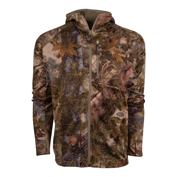 King&s Camo Hunter Full-Zip Fleece Hoodie-Mountain Shadow-Large