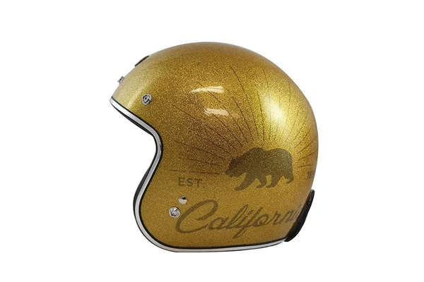 Torc (T50 Route 66) 3/4 Helmet with &Super Flake& Graphic (Gold, X-Large)