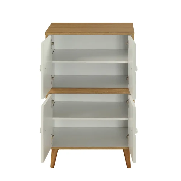 Acme Anita Cabinet, Natural & White