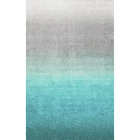 Wrought Studio Thomason Hand-Tufted Turquoise/Gray Area Rug, Size: Rectangle 10& x 14&