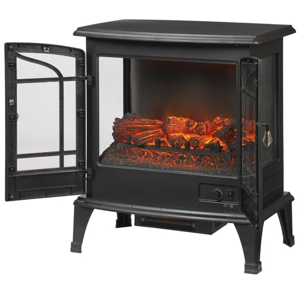 Legacy 1 - 000 Sq. ft. Panoramic Infrared Electric Stove in Black