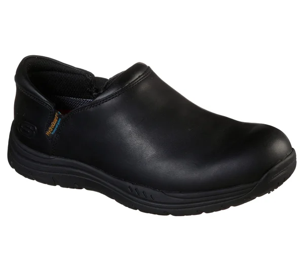 Skechers Men's Work Relaxed Fit Ostego Eckington WP SR Shoe, Black