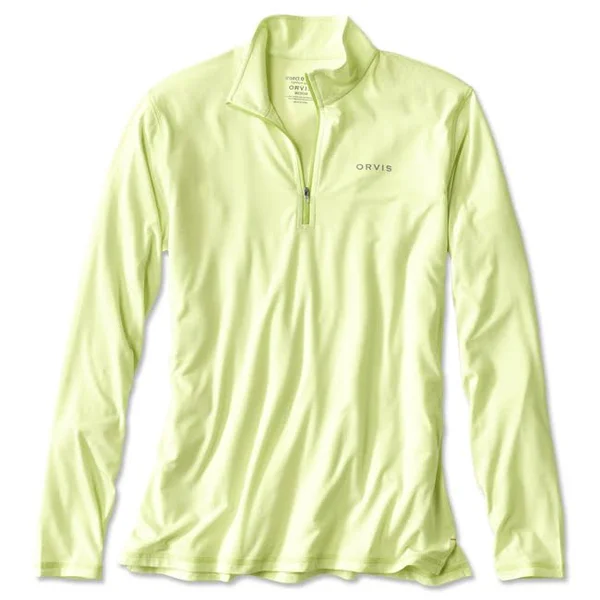 Outsmart Zipneck Shirt for Men - Honeydew, Size Large