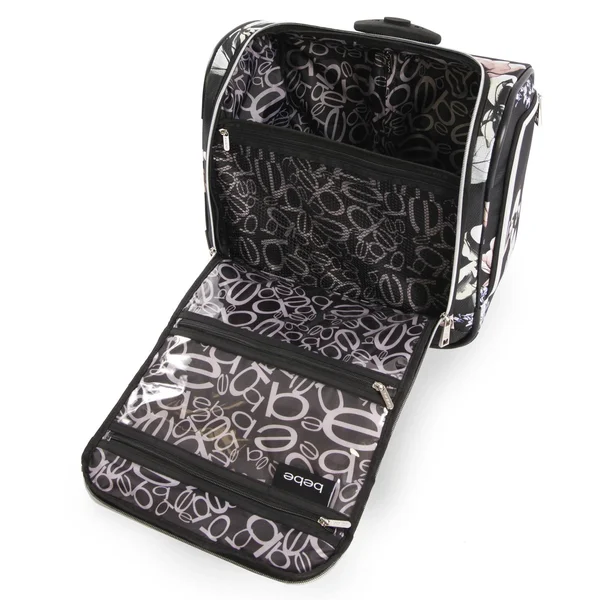 Bebe Valentina Wheeled Under The Seat Carry-On Bag Black Floral