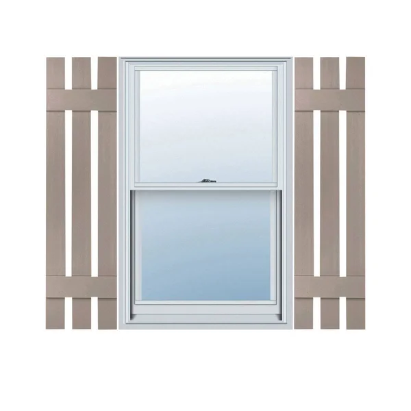12x22W x 47x22H Lifetime Vinyl, Standard Three Board Spaced, Board-n-Batten Shutters, w/Installation Shutter-Lok&s & Matchin