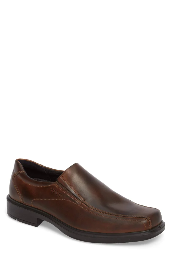 ECCO Men's Helsinki Bicycle Toe Slip On Shoes - Size: 46 M, Cocoa Brown