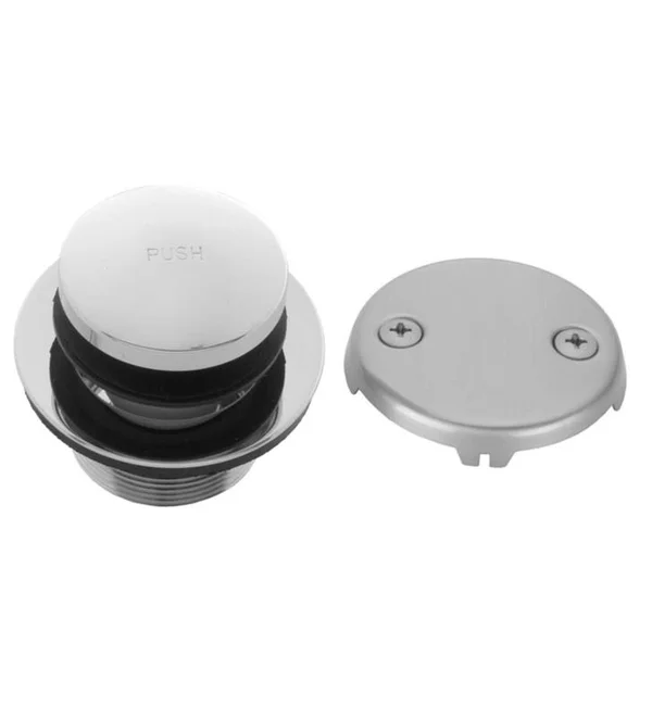 Jaclo 535-PCH Two Hole Toe Control Drain Strainer, Polished Chrome