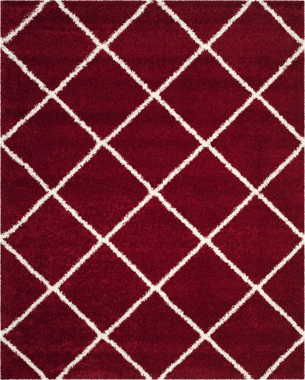 Safavieh Hudson Shag SGH281R Red, Ivory Rug 2&3x22 x 12& Runner