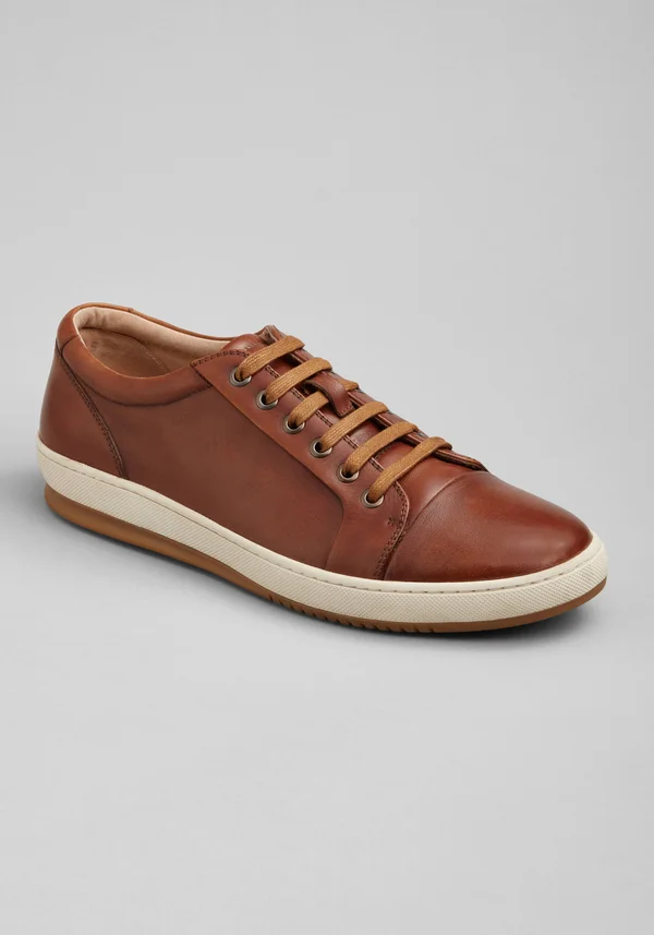 Men's Joseph Abboud Carmel Cap Toe Sneakers - Cognac, 9.5 D Width