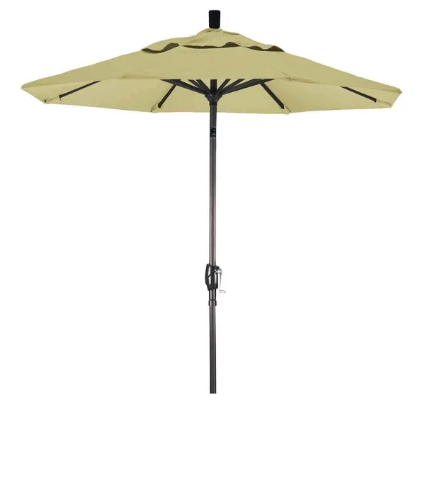 California Umbrella 7.5& Aluminum Market Umbrella Push Tilt Bronze/Sunbrella/Spectrum Mist GSPT758117-48020