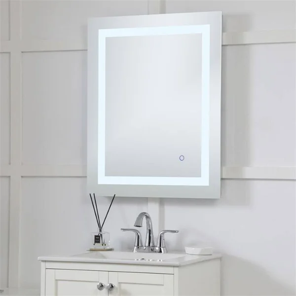 Elegant Decor MRE12430 Helios 24in x 30in Hardwired LED Mirror with Touch Sensor and Color Changing