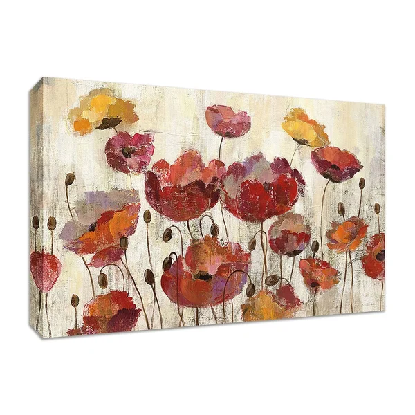 38x22 x 57x22 Poppies in The Rain by Silvia Vassileva Fine Art Giclee Print