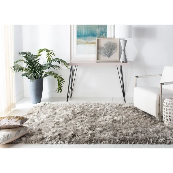 Safavieh Ocean Shag Ivory 6 ft. x 9 ft. Solid Area Rug