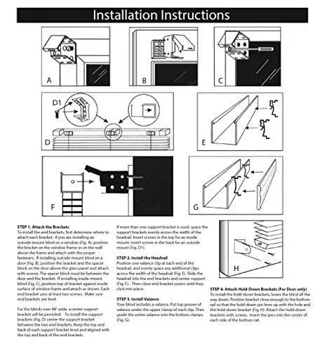 US Window and Floor 2x22 Faux Wood 42.5x22 W x 72x22 H - Inside Mount Cordless Blinds