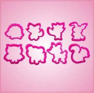 Pink Forest Animal Cookie Cutter Set