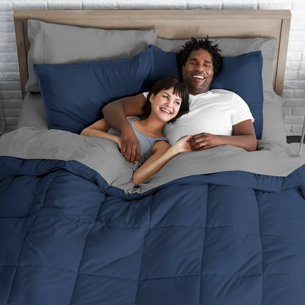 Bare Home Bed-in-a-Bag Down Alternative Comforter & Sheet Set - Comforter Set: Grey, Sheet Set: Grey - California King