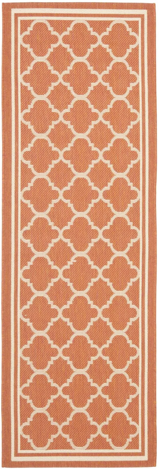 Safavieh Courtyard Terracotta Indoor Outdoor Rug - Runner 2&3x22 x 12&