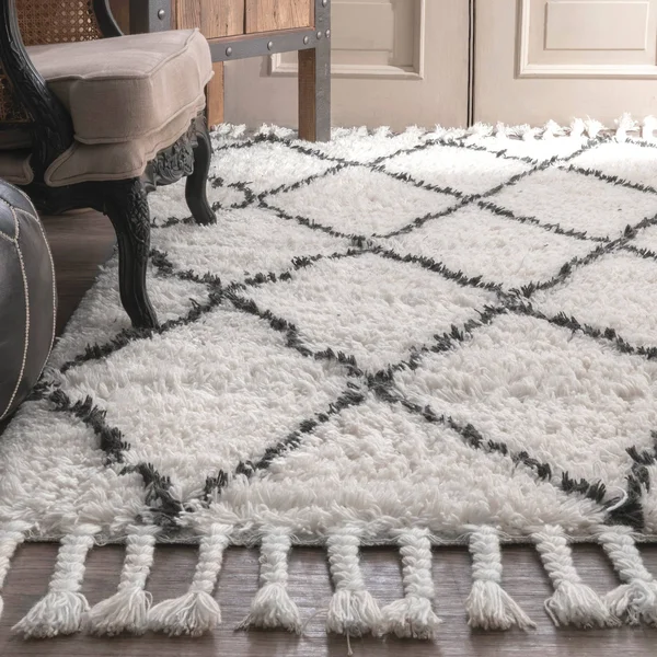 Oliver & James Zoe Hand-Knotted Wool Shag Area Rug (6& x 9&)