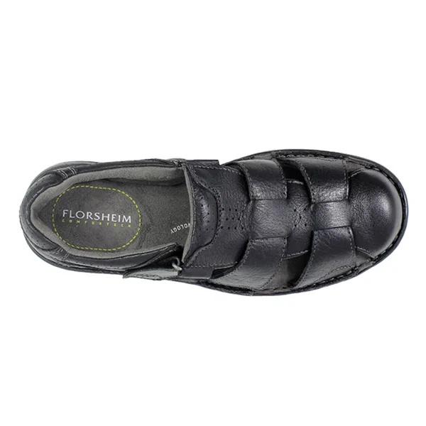 Florsheim Getaway Fisherman Sandal Black, Men's, Size: 8