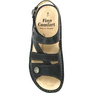 Finn Comfort Women's Gomera Black/Plisseelight 43