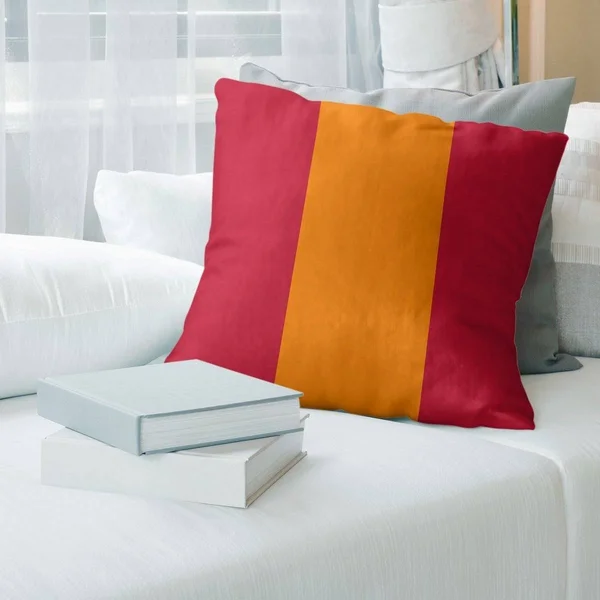 Tampa Bay Tampa Bay Throwback Football Stripes Pillow-Faux Linen - 20 x 14 - Rectangle - Zipper Closure - Medium - Removable Cov