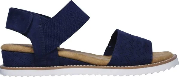 Women's Skechers Bobs Desert Kiss Quarter Strap Sandal, Size: 8.5, Navy