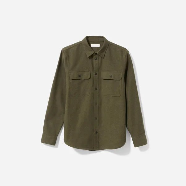 Men's Heavyweight Overshirt - Uniform Sweater by Everlane in Heathered Green, Size Extra Small