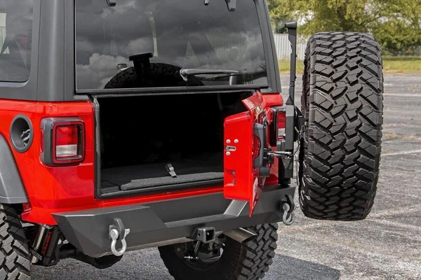 Rough Country 10598 Jeep Rear Trail Bumper w/Tire Carrier (18-19 Wrangler JL)