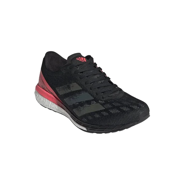 Adidas Adizero Boston 9 Shoes - Women's - Core Black, Signal Pink - 6