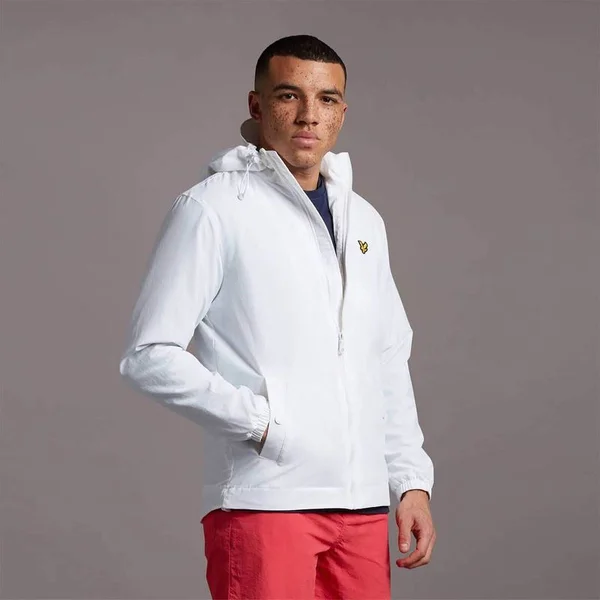 Lyle and Scott Zip Through Hooded Jacket - White