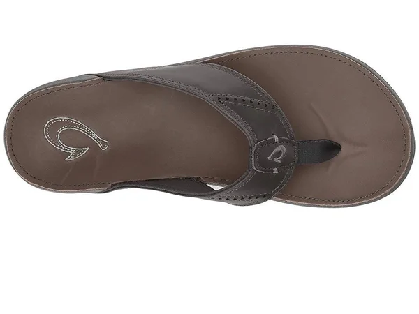 Olukai Men's Nui Sandals Dark Shadow/Charcoal 10