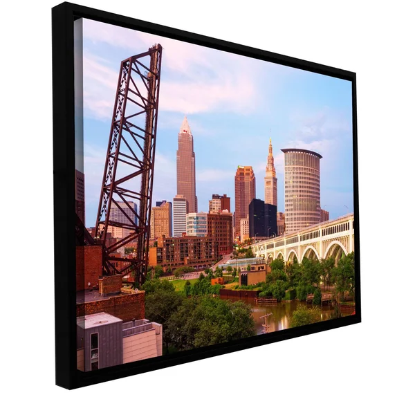 ArtWall Cody York 'Cleveland 10' Floater Framed Gallery-Wrapped Canvas - 32x48