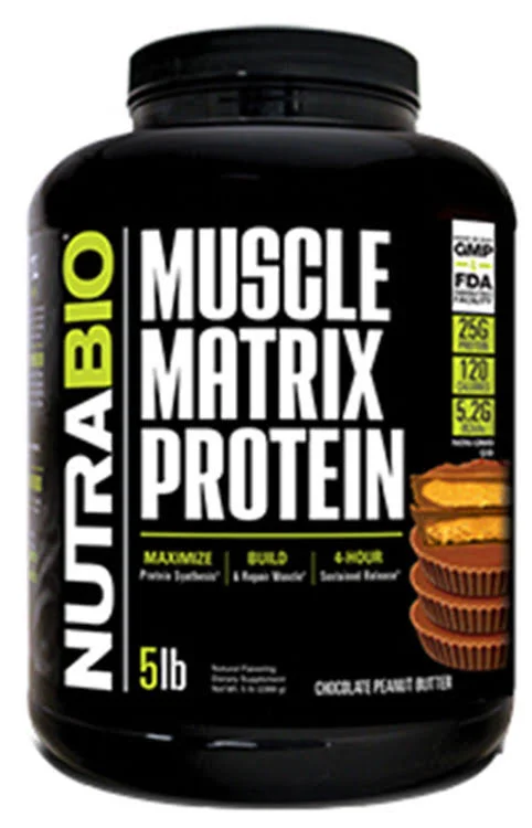 NutraBio Muscle Matrix Protein Chocolate Peanul Butter Dairy - 5 lb