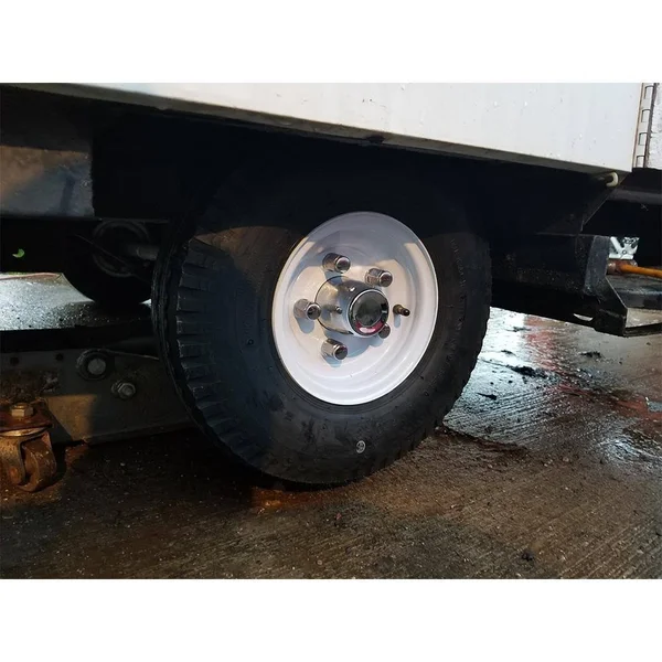 2 Pack - 5.70x8 Loadstar Trailer Tire LRC on 5 Bolt White Wheel