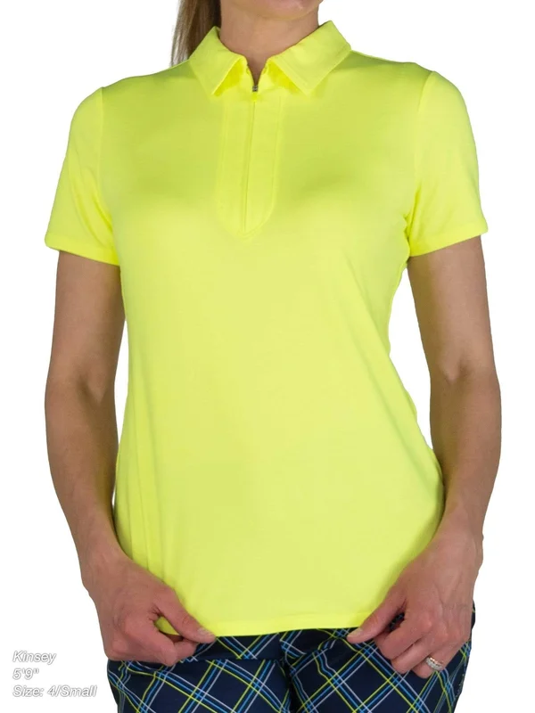 Jofit Women's Performance Polo Shirt in Citron Size Small