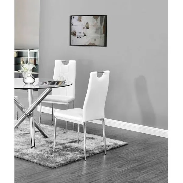 Best Master Furniture Beverly Upholstered Side Chairs - Set of 2, Black
