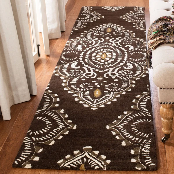 Safavieh Wyndham WYD372B Brown - Ivory Rug 2&3x22 x 9& Runner