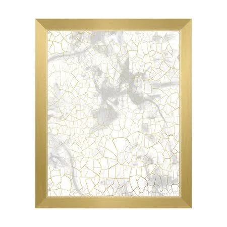 Click Wall Art 'Gold and Smoke' Framed Graphic Art, Size: 26.5 inch H x 22.5 inch W, Gray