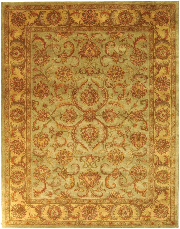 Safavieh Heritage HG811A Green, Gold 9& x 12& Area Rug