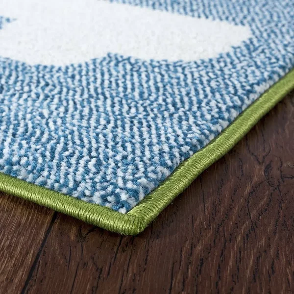 LR Resources Whimsical 81281 Green/Blue 5& x 7& Area Rug