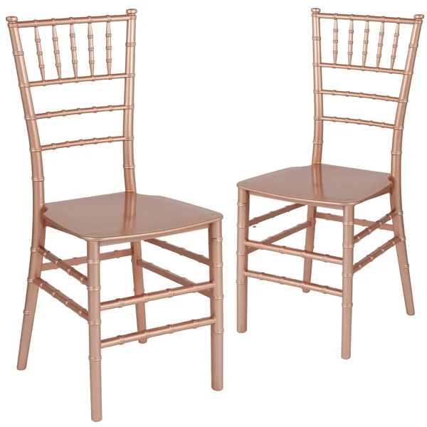 Flash Furniture 2 Pk. Hercules Series Mahogany Resin Stacking Chiavari Chair
