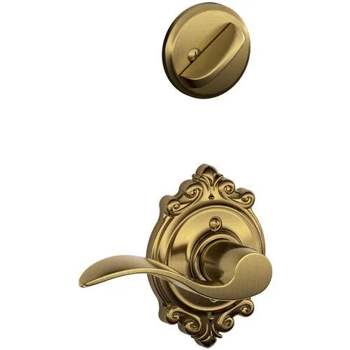 Schlage F59acc716brkrh RH Accent Lever Brookshire Rose Interior