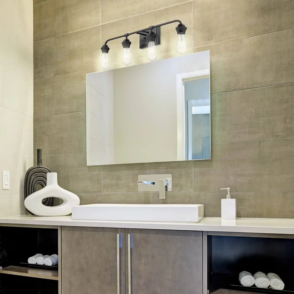 Golden Lighting 2120-BA4 PW-CONE-CLR Ormond - 4 Light Bath Vanity