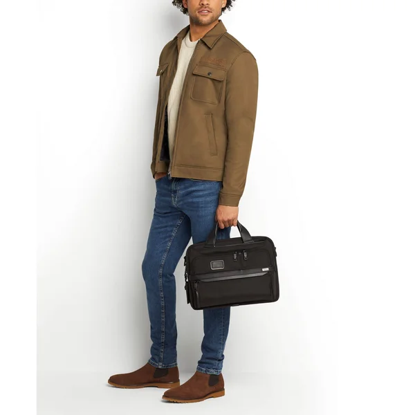 Tumi - Alpha 3 - Small Screen Expandable Laptop Brief Black