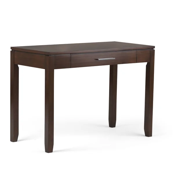 Wyndenhall Essex Solid Wood Contemporary 42 inch Wide Home Office Desk - Russet Brown