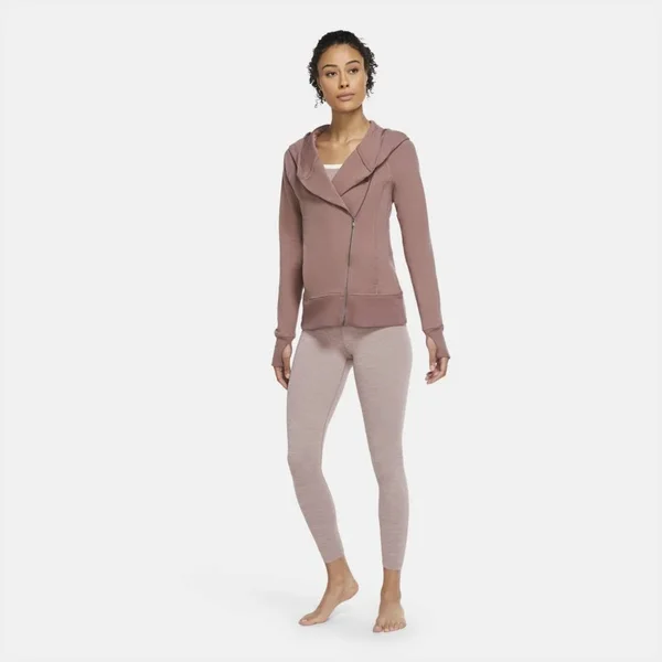 Nike Yoga Women's Full-Zip Hoodie in Purple - Size: Medium, CU5321-298