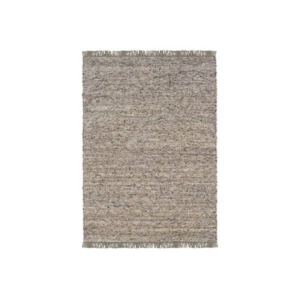 Linon Home Verginia Berber Reversible Flatweave Accent Rug, Dark Natural