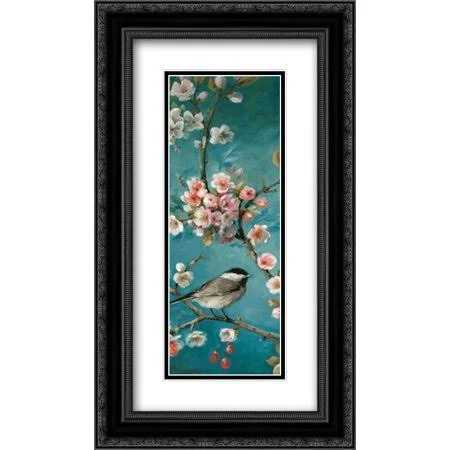 Blossom III 2X Matted 14x24 Black Ornate Framed Art Print by Audit - Lisa
