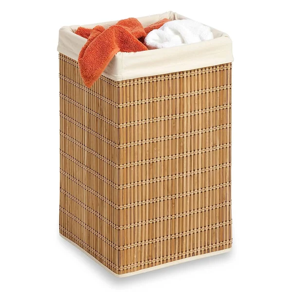 Honey-Can-Do HMP-01620 Square Hamper, Clothing Organizer, Bamboo